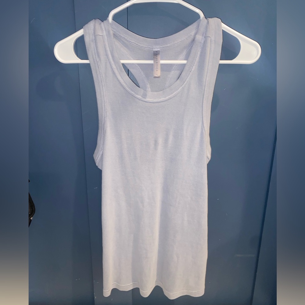 Fabletics‎ Light Blue/Gray Racerback Tank Top